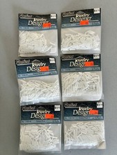 Darice Opaque Bugle 1/2 Beads 20 Grams Each 6 Packs White New
