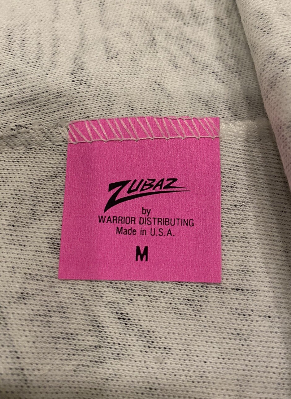 Zubaz NOS 90s White / Black Palms Print Pants Sz M , Warrior Dist. USA