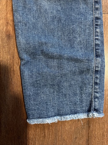 Abercrombie Kids Distressed High-Rise Straight Jeans Girls Sz 15/16 Blue Denim - Picture 9 of 19