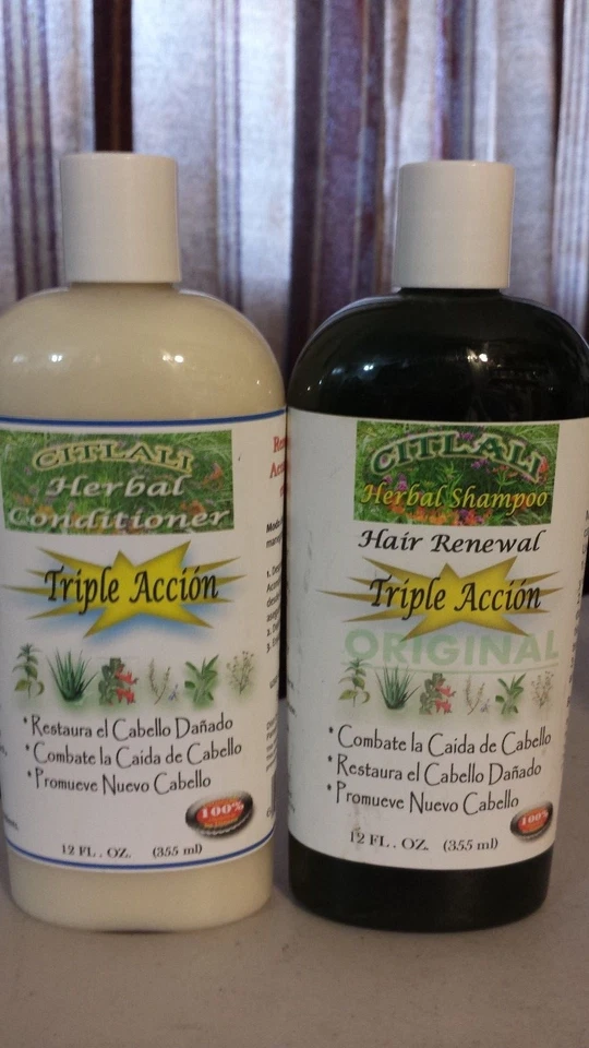 CITLALI CHAMPÚ HERBAL Y CONDIT.12 FL OZ EA UNISEX ORIGINAL TODO TIPO DE CABELLO Foto 4 de 4