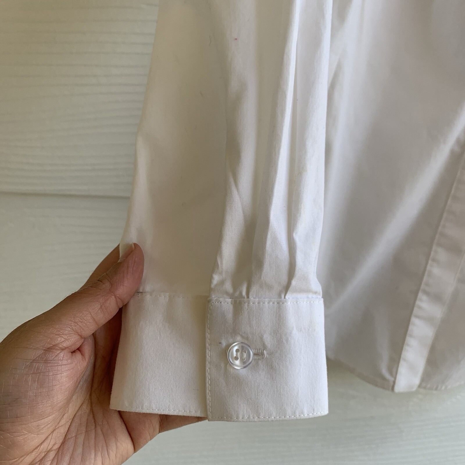 FINLEY White Tunic Top Button Down Blouse Medium … - image 7