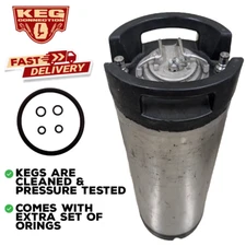 Reconditioned 5 Gallon Ball Lock Dual Handle Keg with Built In Pressure Relief