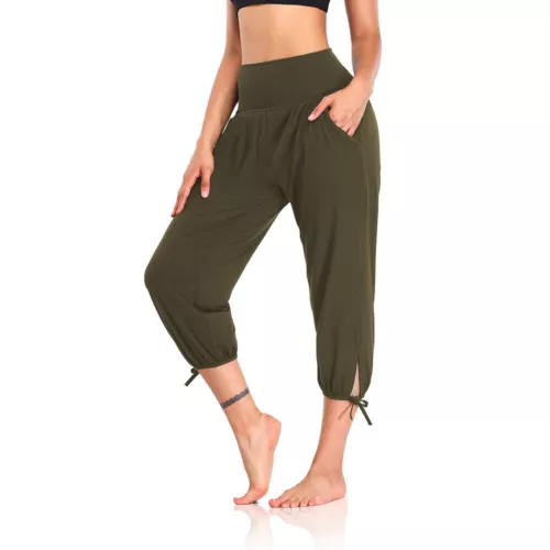 Summer Women's Capri Pants Casual Stretch Cropped Joggers Loose Trousers Fashion - Picture 28 of 44