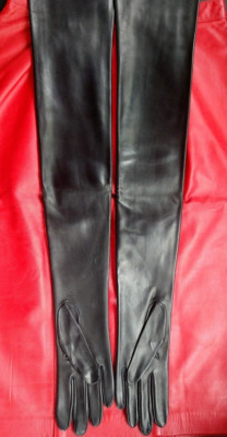 SIZE 9.5 EXTRA LONG Unlined KID Leather Gloves - ITALY - Formal Evening Boudoir