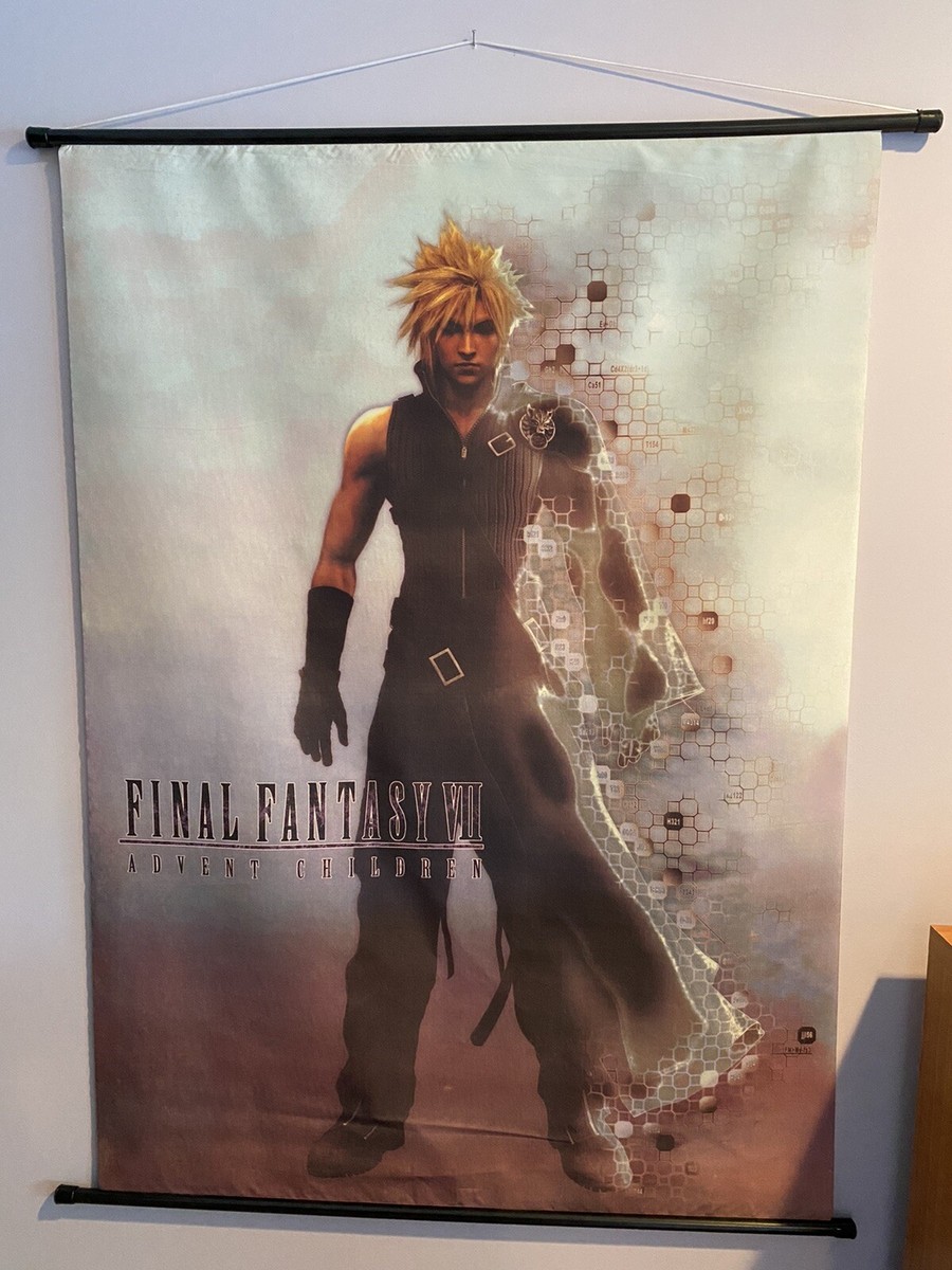 vintage Final Fantasy VII Advent Children Wall Scroll Cloud Strife