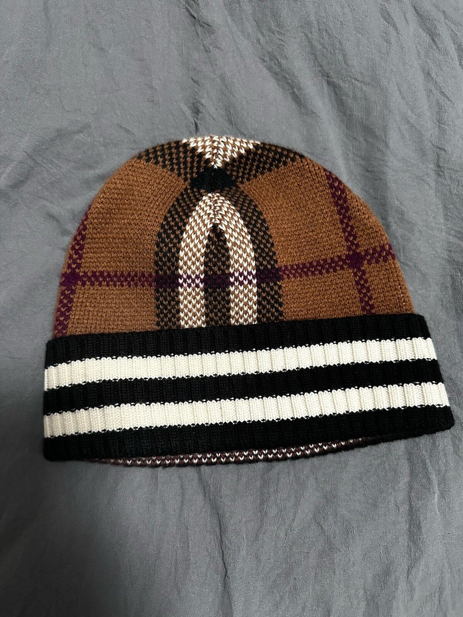 ニットキャップ・ビーニー Burberry Beanie - Burberry - Wool - Beige (8078806 HUNTER) Equestrian Knight beanie | Burberry | OTTODISANPIETRO