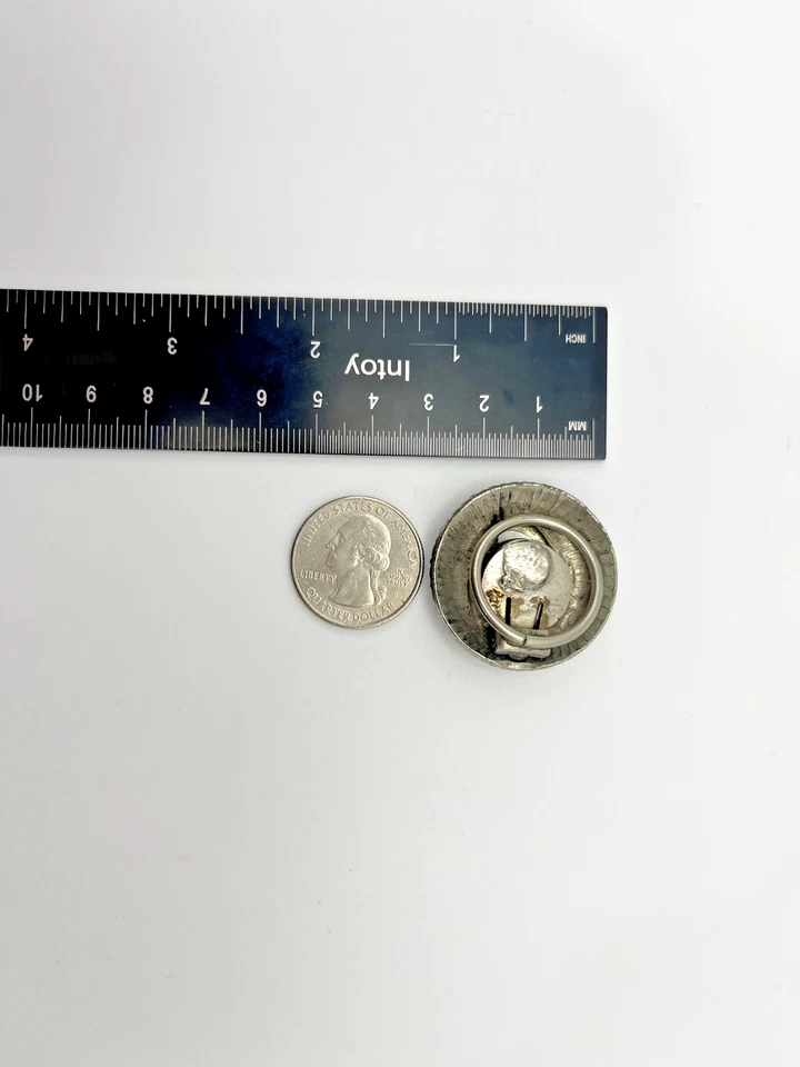 Silver-Plated Antique Opal Luminescent Cameo Brooch - Image 4 of 4