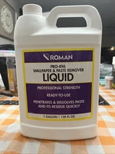 ROMAN Wallpaper Remover Liquid, Contractor Strength 1-Gallon, Clear 