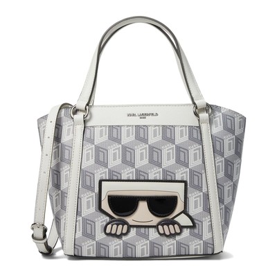 Karl Lagerfeld Paris White Iris Tote Women Crossbody Purse