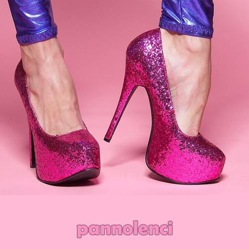 Zapatos Mujer Zapatos de Burlesque Fucsia Purpurina Pumps eBay