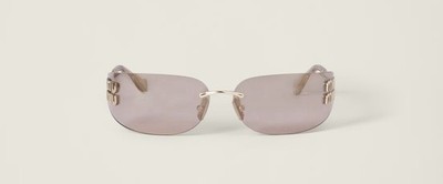MIU MIU MU A51S 5AK20P Gold Light Brown Mirror Gradient Sunglasses AUTHENTIC
