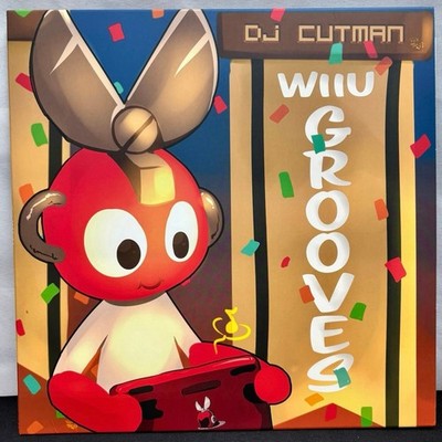 2021 DJ Cutman ''Wii U Grooves'' Vinyl Record, Yellow-in-Orange LP, Chiptune