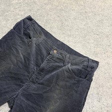 Vintage Levis 519 Corduroy Pants Mens 38x34 Navy Blue Slim Straight Made in USA