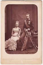 Erzherzog Rudolf Kronprinz Prinzessin Stephanie Belgien Kabinett Foto 1880