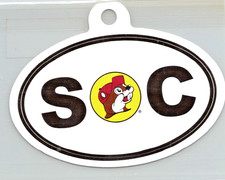 Buc-ee's South Carolina Small Oval Advertising Sticker - Logo SC - 2.75 x 4.25