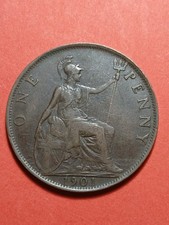 1901 Victoria 1 Penny Coin.