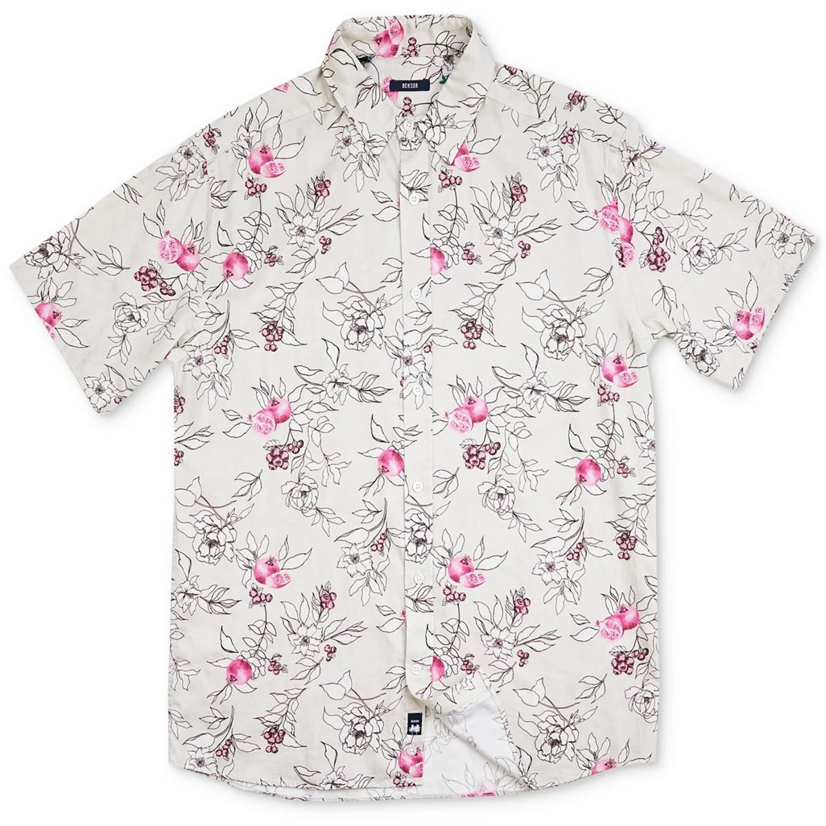 Мужская бежевая рубашка классического покроя с коротким рукавом и пуговицами на пуговицах Benson M BHFO 5684