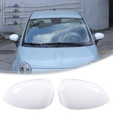 Passend Für 2009–2023 Fiat 500 Abarth 595 Außenspiegelkappen weiß 2Stück