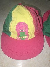Barney  Friends Kids Baseball Cap Colorblock Pink/Yellow/Green Embroidered