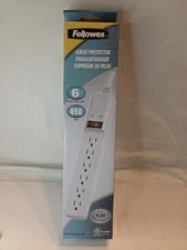 NEW - FELLOWES 6-Foot 6-Outlet Surge Protector Suppressor - Retail Box