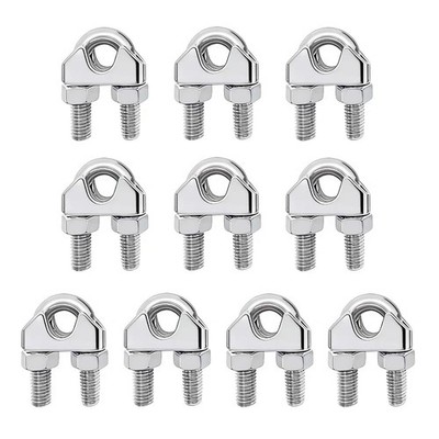 M8 Stainless Steel Wire Rope Clamp 304 Cable Clip Fittings 5/16'' Clamp