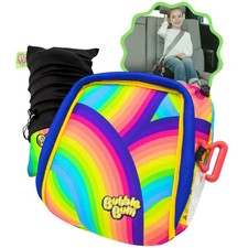 BubbleBum Inflatable Booster Car Seat for Kids, Rainbow  for Kids 40  110