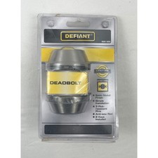 Defiant Double Cylinder Deadbolt Satin Nickel 888 569 Keyed 2 Sides 2 Keys NEW