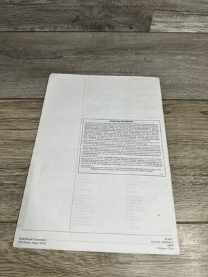 RadioShack Electronic Keyboard Owner's Manual Staple Bound Black White Guide