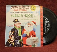 Captain Kangaroo SLEIGH RIDE 45 RPM Record Mr Green Jeans GOLDEN RECORD 560 VG