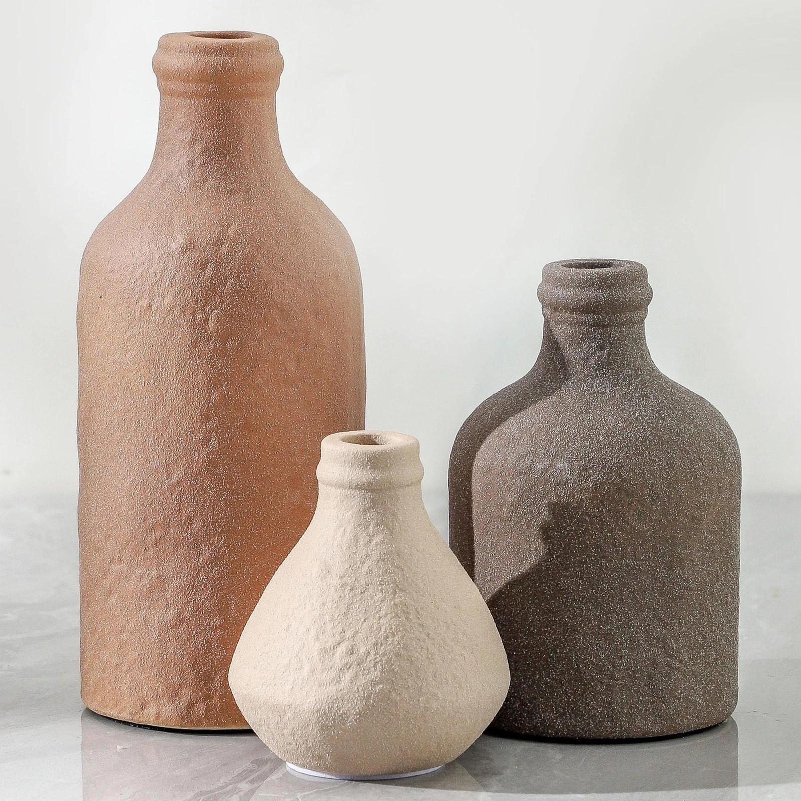 Ceramic Vase Set of 3, Vases Home Decor, Decorative Vases for Table, Boho Flo...