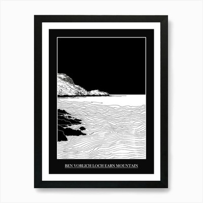 Ben Vorlich Loch Earn Mountain Line gerahmtes Wandbild Poster Leinwanddruck Bild