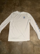 Hurley Long Sleeve Rash Guard White Medium Polyester Spandex MPN 197057450121