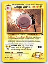 Lt. Surge's Electrode 52/132 Uncommon Gym Challenge Pokemon Unlimited MP