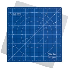 12" x 12" Rotating Cutting Mat Self Healing Cutting Board for Sewing Blue