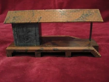 Vintage Plasticville Built Model Railroad Trains Freight Depot Gd!