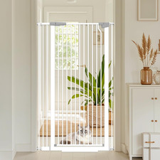 51.18" Extra Tall Pet Cat Gate for Doorway 29.5"-48.4" Wide Auto Close Tall Dog