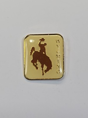 Wyoming Souvenir Lapel Pin Bucking Horse and Rider