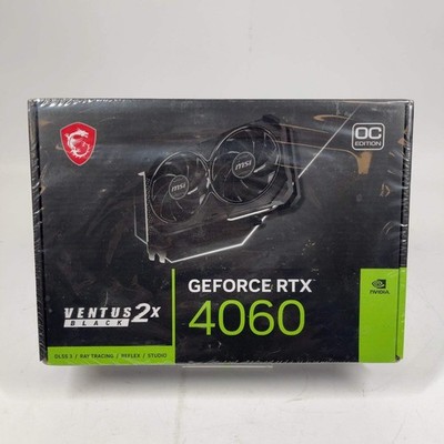 New MSI GeForce RTX 4060 Ventus 2X OC Black 8GB GDDR6 Graphics Card