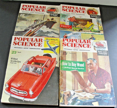 ''SALE''- 1953 Set of (4) ''Popular Science'' Magazine (Science & Technology).