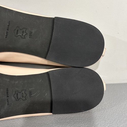 Tory Burch Leder Ballerinas Größe 10 Kappe Zehe schwarz neutral Kombi - Bild 7 von 8
