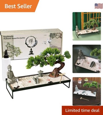 Handmade Japanese Bonsai Zen Garden - Meditation Buddha Decor for Home Office