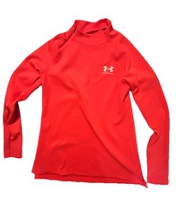 Under Armour ColdGear Mock Neck Long Sleeve Shirt Red Performance Men  s SZ.S