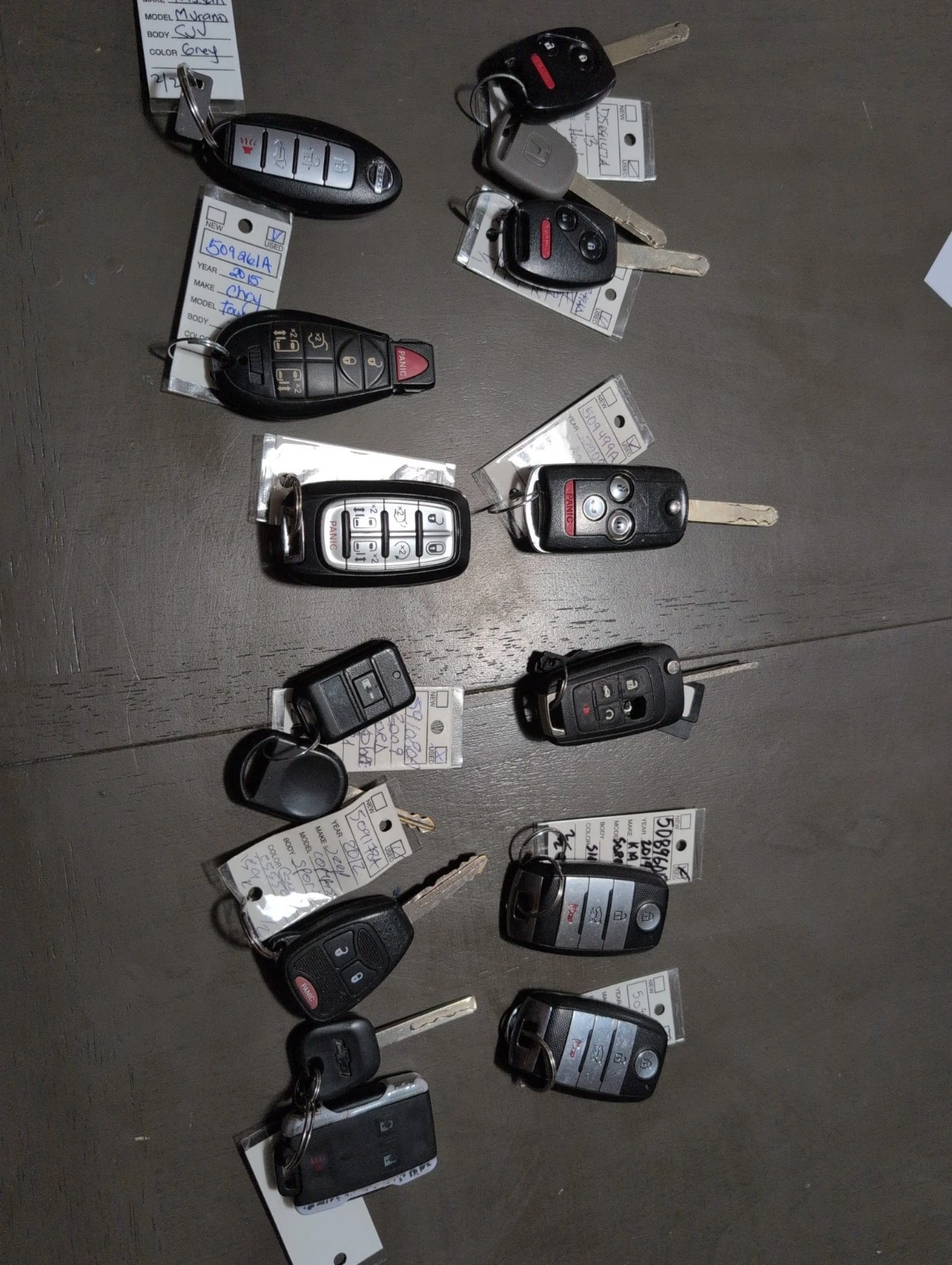 LOT 12 Used Key Fobs, Chrysler Jeep Kia Gmc Nissan Chevy image 1