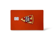 Free Pizza Credit Card Sticker Debit Skin Decal Cover