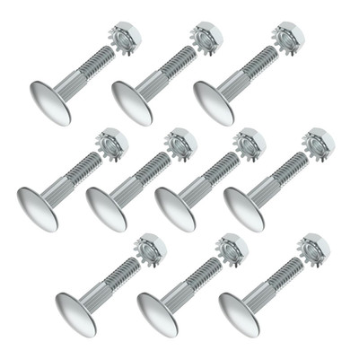 Box Truck Roll up Door Parts 1-1/4'' Carriage Bolt & Hex Nut, Compatible with Tod