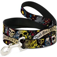 "Dog Leash 6-FEET Dead Men Tell No Tales Black Wide 1.5\" (Us Import)"