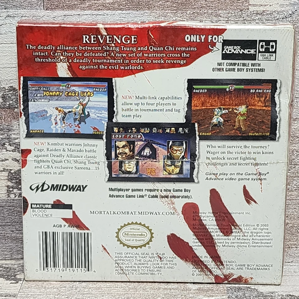 Mortal Kombat Tournament Edition Nintendo GBA Factory Sealed - Ultra Rare - Image 2 of 4