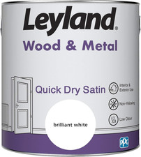 Leyland 423431 Wood & Metal Quick Dry Satin, 2.5 Litres, White