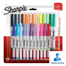 Sharpie 24pk Permanent Markers Ultra Fine Tip Multicolored