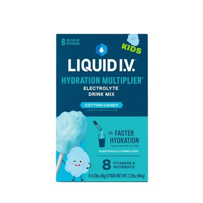 Liquid I.V., Liquid I.V. Kids Hydration Multiplier Drink Mix - Cotton Candy, 8